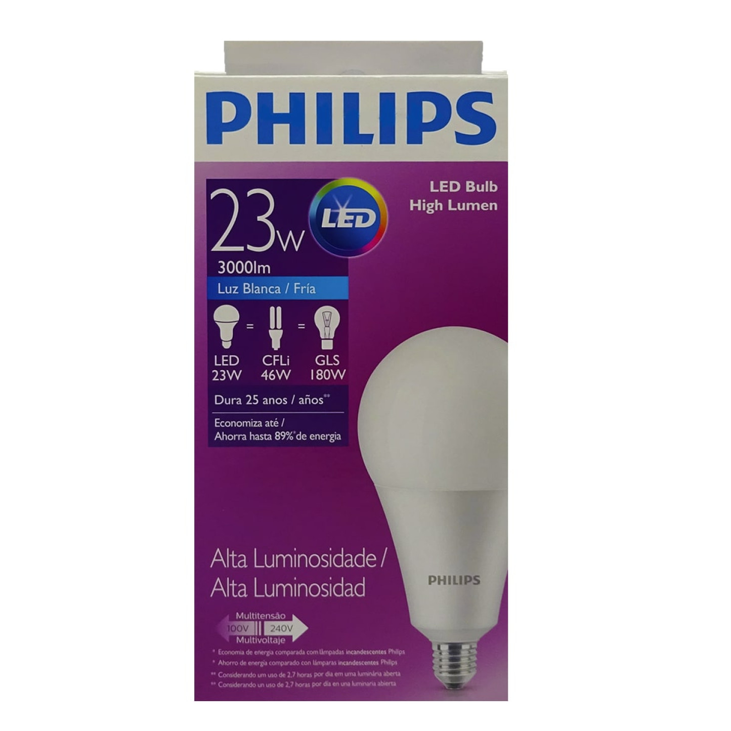 Lampada Led Bulbo Philips 23w Valepinho Led