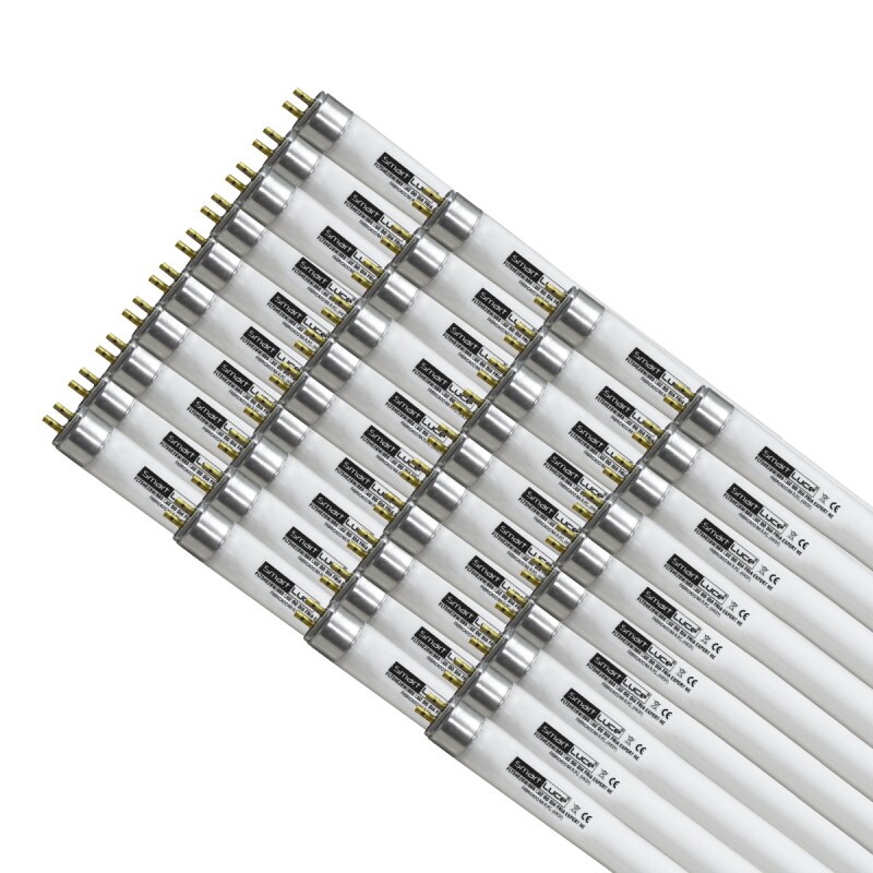 Pack 2 Tubos Fluorescentes T5 13W 531mm 4000K Blanco Frío - Bombillas G5 Para Vitrinas, Cocinas O Lámparas (Luxram)