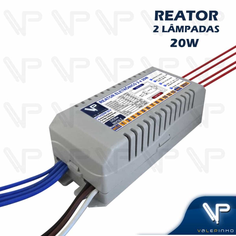 REATOR ELETRÔNICO LAMP. FLUOR. 2X20W BIVOLT | VALEPINHO