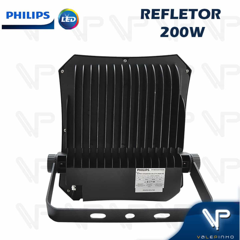 quality Whisper Hubert Hudson REFLETOR LED SMD PHILIPS 200W BR.FRIO |Valepinho Iluminação