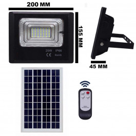 REFLETOR HOLOFOTE LED SOLAR SMD 25W 6500K(BRANCO FRIO)C/PLACA