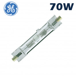 LÂMPADA VAPOR METÁLICO DUPLO CONTATO GE 70W 4200K(BRANCO NEUTRO)Rx7s