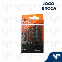 BROCA DE AÇO RÁPIDO HELICOIDAL MAYLE 1/16''A 1/4'' C/13PÇS