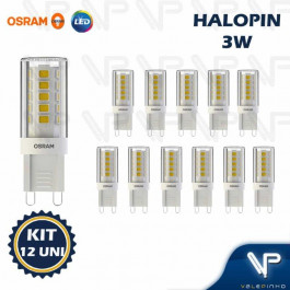 LÂMPADA LED CAPSULA OSRAM 3W 127V 2700K(BRANCO QUENTE)G9 SUPERSTAR PIN300-CL KIT12