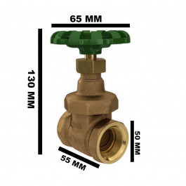 REGISTRO DE GAVETA BRUTO DECA 1.1/4" (DN 32mm) VOLANTE VERDE 1510HD114