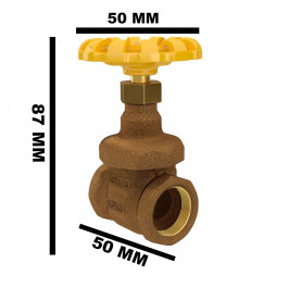 REGISTRO DE GAVETA BRUTO DECA    1/2" (DN 15mm) VOLANTE AMARELO 1502B012