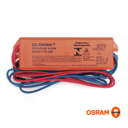 REATOR ELETRÔNICO OSRAM P/LÂMPADA FLUORESCENTE 1x32W BIV EZ-A