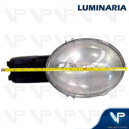 LUMINARIA PUBLICA OVAL COM ALOJAMENTO PARA LAMPADA 100W/150W E40 EM ALUMINIO IP66