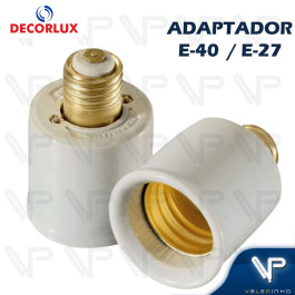 ADAPTADOR DE LAMPADA ROSCA E-40 PARA E-27 PORCELANA