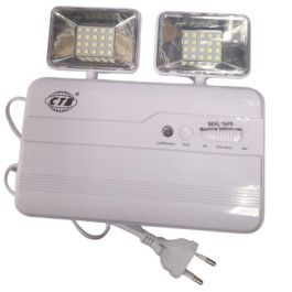 BLOCO DE ILUMINAÇÃO DE EMÊRGENCIA AUTÔNOMO 2 FÁROIS 20W 40 LEDS 6500K(BRANCO FRIO)BIVOLT