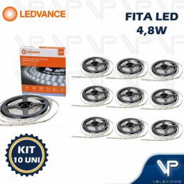 FITA LED LEDVANCE 4,8W 12V 6500K(BRANCO FRIO) 5METROS IP20 ECOFLEX KIT10