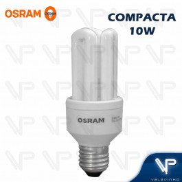 LÂMPADA COMPACTA 3U OSRAM 10W 127V 6500K(BRANCO FRIO)E27 DULUXSTAR