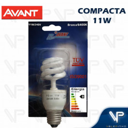 LÂMPADA COMPACTA ESPIRAL 11W 220V 6400K(BRANCO FRIO)E27