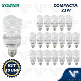 LÂMPADA COMPACTA ESPIRAL 23W 220V 6400K(BRANCO FRIO)E27 TWISTER KIT 20