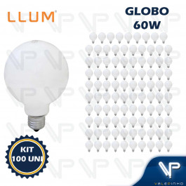 LÂMPADA INCANDESCENTE GLOBO G95 60W 220V 2800K(BRANCO QUENTE)E27 DIMERIZAVÉL KIT100