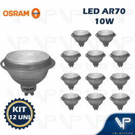 LÂMPADA LED AR70 OSRAM 10W 5000K(BRANCO LUZ DO DIA)BIVOLT GU10 KIT12