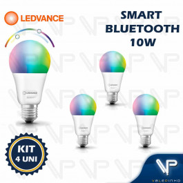 LAMPADA LED BULBO BLUETOOTH LEDVANCE 10W RGBW 127V E27 SMART+CLA60 KIT4