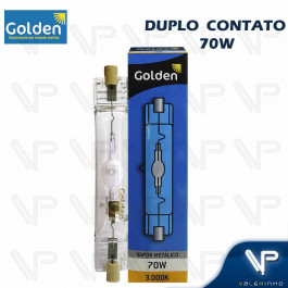 LÂMPADA VAPOR METÁLICO DUPLO CONTATO 70W 3000K(BRANCO QUENTE)RX7S 