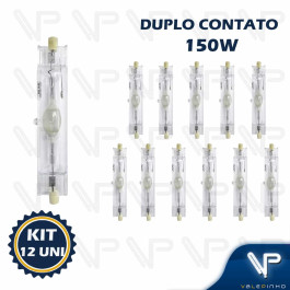 LÂMPADA VAPOR METÁLICO DUPLO CONTATO 150W 5000K(BRANCO LUZ DO DIA)RX7S KIT12