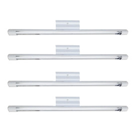 LUMINARIA TUBULAR SOBREPOR 120CM COM LÂMPADA LED 1X18W 6500K(BRANCO FRIO)BRANCO KIT4