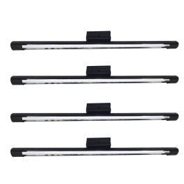 LUMINARIA TUBULAR SOBREPOR 120CM COM LÂMPADA LED 1X18W 6500K(BRANCO FRIO)PRETO KIT4
