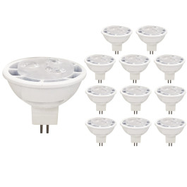 LÂMPADA LED MR16 5,5W 12V 36G 2700K(BRANCO QUENTE)GU5.3 KIT12