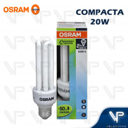 LÂMPADA COMPACTA 3U OSRAM 20W 220V 6500K(BRANCO FRIO)E27 DULUXSTAR