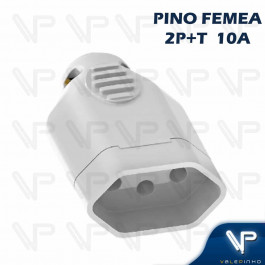 PINO FEMEA CINZA 2P+T 10A