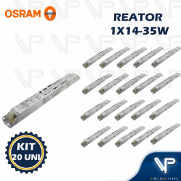 REATOR ELETRÔNICO OSRAM P/LÂMPADA FLUORESCENTE 1x14W 21W 28W 35Wx220V QT-FIT5 KIT20