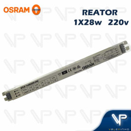 REATOR ELETRÔNICO OSRAM P/LÂMPADA FLUORESCENTE 1x28W 220V