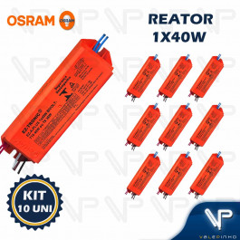 REATOR ELETRÔNICO OSRAM P/LÂMPADA FLUORESCENTE 1x40WxBIV EZ-A  KIT10