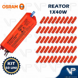 REATOR ELETRÔNICO OSRAM P/LÂMPADA FLUORESCENTE 1x40WxBIV EZ-A  KIT50