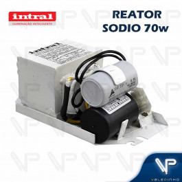 REATOR INTRAL PARA LÂMPADA VAPOR DE SÓDIO 70W 220V(USO INTERNO) 02537 C/CHASSI RESINADO