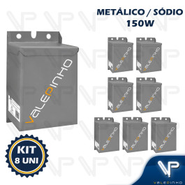 REATOR PARA LÂMPADA VAPOR SÓDIO/METÁLICO   150W 220V(USO INTERNO)  KIT8