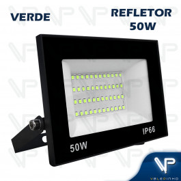 REFLETOR HOLOFOTE LED SMD 50W VERDE BIVOLT IP66