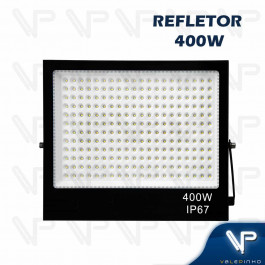 REFLETOR HOLOFOTE LED FLOODLIGHT 400W 6500K(BRANCO FRIO)BIVOLT IP67