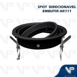 SPOT EMBUTIR REDONDO PARA LAMPADA AR111 GU10 DIRECIONAVEL PT