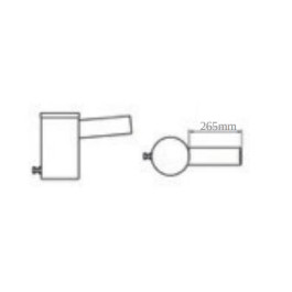 SUPORTE NÚCLEO GALVANIZADO PARA 1 LUMINÁRIA PÚBLICA 60,3MM