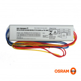 REATOR ELETRÔNICO OSRAM P/LÂMPADA FLUORESCENTE 2x20WxBIV EZ-A