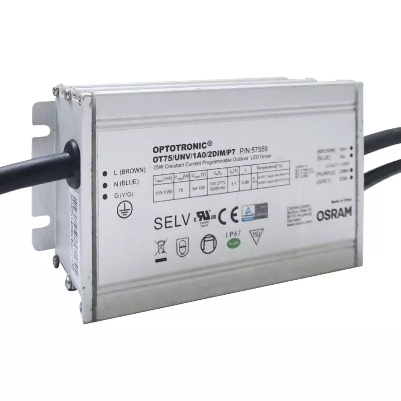 DRIVER REATOR DIMERIZÁVEL PARA LED 75W BIVOLT IP67 - Valepinho | LED