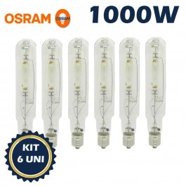 LÂMPADA VAPOR METALICO TUBULAR OSRAM 1000W 7250K(BRANCO FRIO)E40 HQI-T W/D KIT6