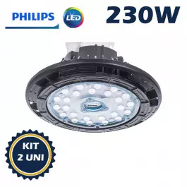 LUMINARIA LED SMD UFO HIGH BAY GALPÃO INDUSTRIAL PHILIPS H125385W 6500K(BRANCO FRIO)FE BIV BY018P KIT2