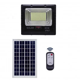 REFLETOR HOLOFOTE LED SOLAR SMD    30W 3000K(BRANCO QUENTE)C/ PLACA