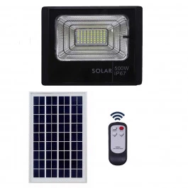REFLETOR HOLOFOTE LED SOLAR SMD 500W 6500K(BRANCO FRIO)C/ PLACA 