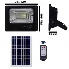 REFLETOR HOLOFOTE LED SOLAR SMD    50W 3000K(BRANCO QUENTE)C/ PLACA
