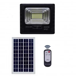 REFLETOR HOLOFOTE LED SOLAR SMD 600W 6500K(BRANCO FRIO)C/ PLACA 