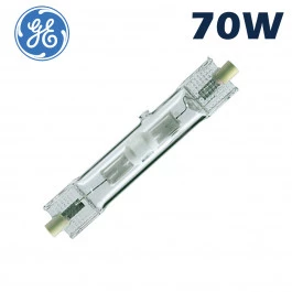 LÂMPADA VAPOR METÁLICO DUPLO CONTATO GE 70W 4200K(BRANCO NEUTRO)Rx7s