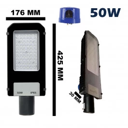 LUMINÁRIA LED PUBLICA POSTE SMD C/RELE   50W 6500K(BRANCO FRIO)BIVOLT