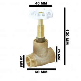 REGISTRO DE PRESSAO BRUTO DECA    1/2'' (DN 15mm) COM VOLANTE BRANCO 1416 B012