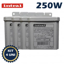 REATOR INTRAL PARA LÂMPADA VAPOR MERCÚRIO  250W 220V(USO INTERNO) 00178 KIT4